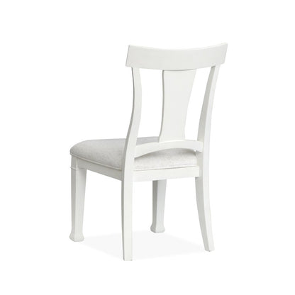 Kingston Whisper White And Cerused Nutmeg Upholstered Side Chair Two Pack