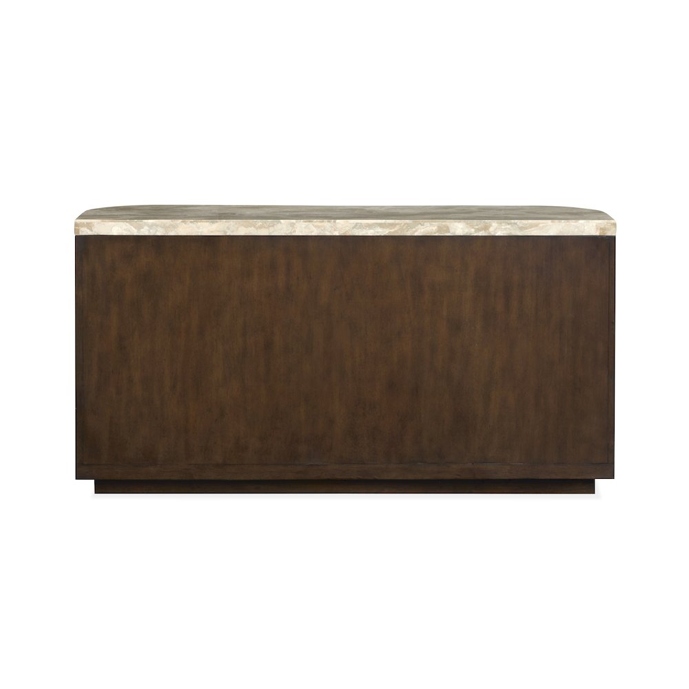 Mcpherson Burnt Umber Demilune Sofa Table