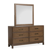 Ridgefield Russet Double Drawer Dresser With Landscape Mirror