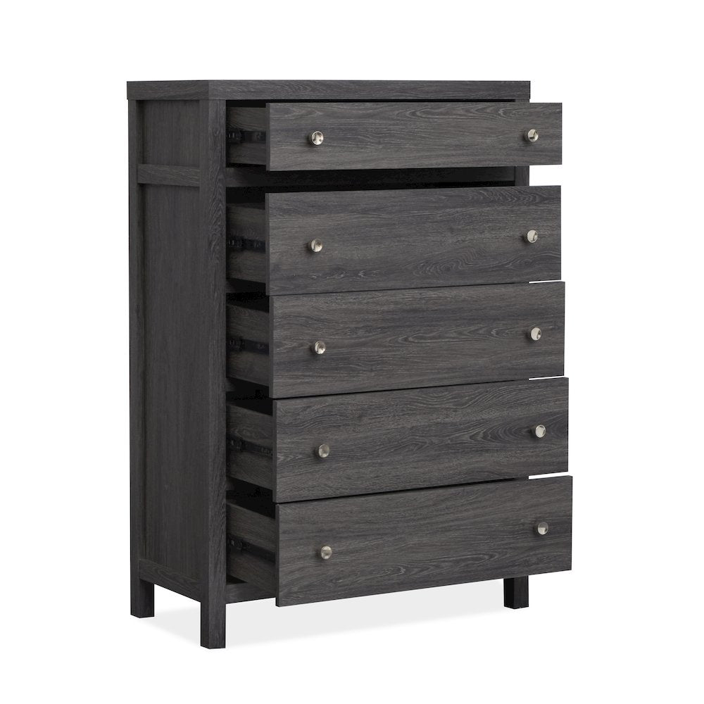 Merrifield Raisin Black Drawer Chest