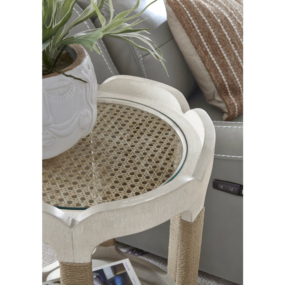 Sunset Cove Moonlight Pearl Drum Table