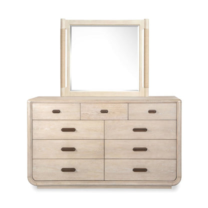 Sunset Cove Sanibel Brown Drawer Dresser With Landscape Mirror