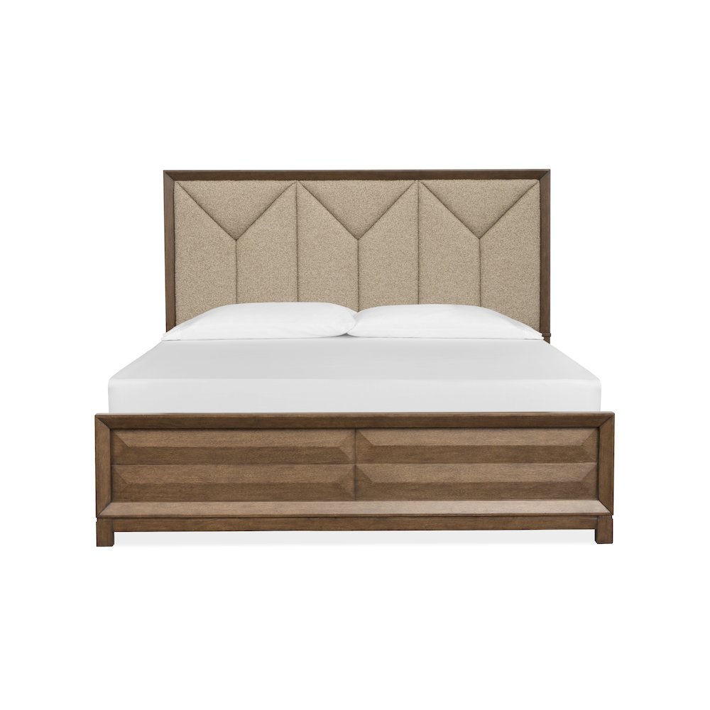Callisto Bourbon Brown Queen Upholstered Panel Bed
