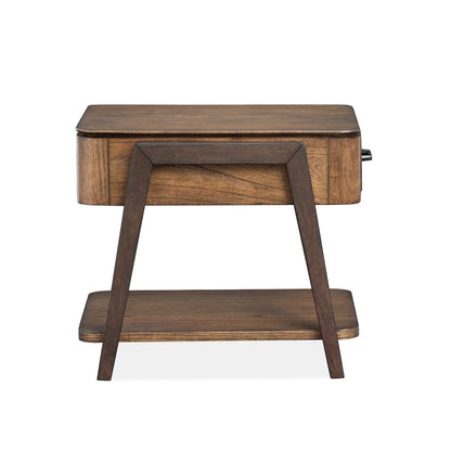 Hallie Milk Chocolate And Dark Chocolate Rectangular End Table