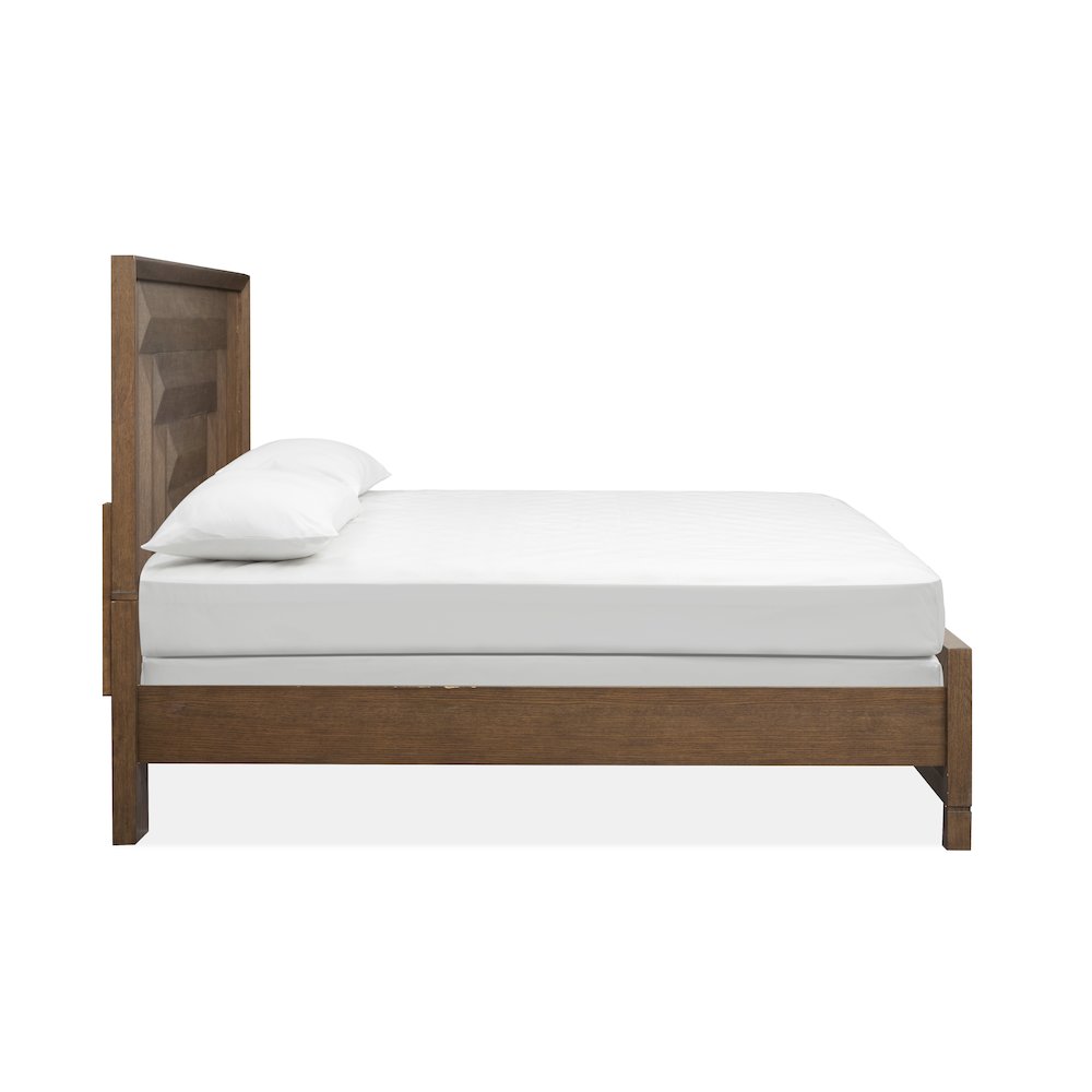 Callisto Bourbon Brown Queen Panel Bed