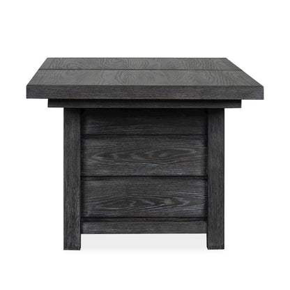 Plum Creek Ravenwood Black Extendable Trestle Dining Table
