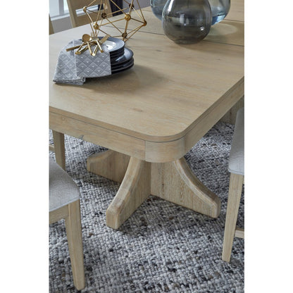Somerset Butternut Extendable Trestle Dining Table