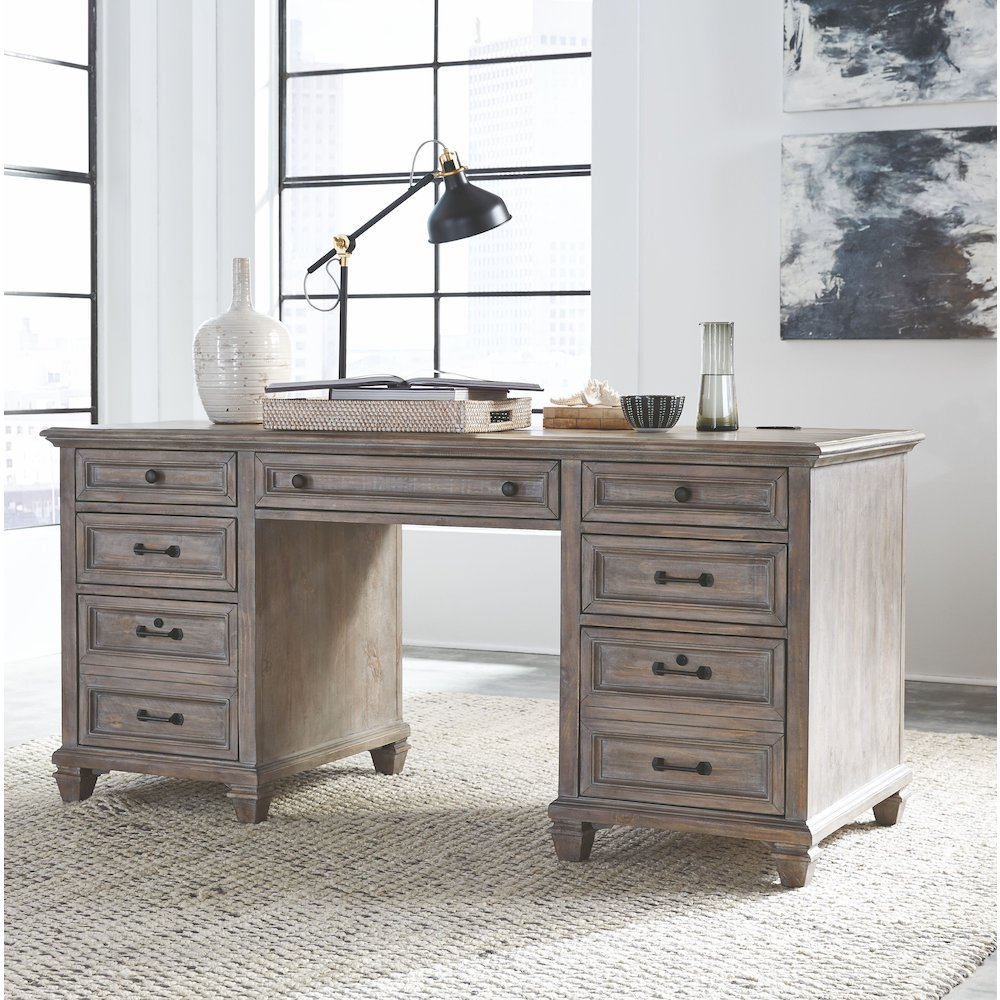 Lancaster Dovetail Grey Executive Desk