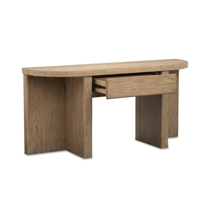 Hayden Golden Oat Demilune Sofa Table