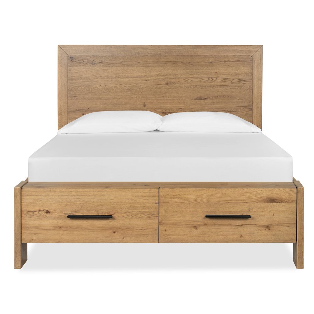 Davenport Rustic Caramel Queen Panel Storage Bed