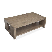 Conway Spiced Brown Rectangular Cocktail Table With Casters