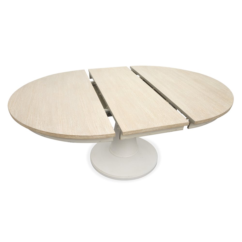 Echo Isles Sea Pearl And Driftwood Extendable 54" Round Dining Table