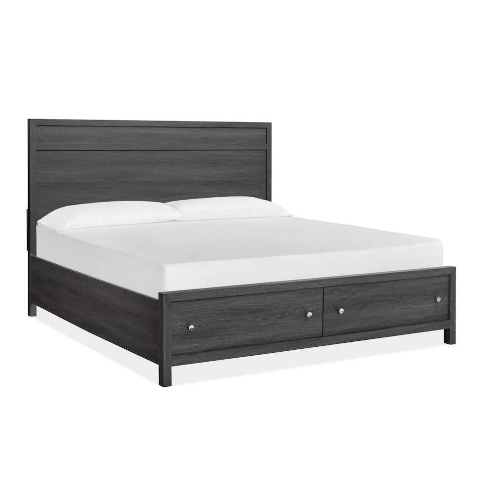 Merrifield Raisin Black Queen Panel Storage Bed