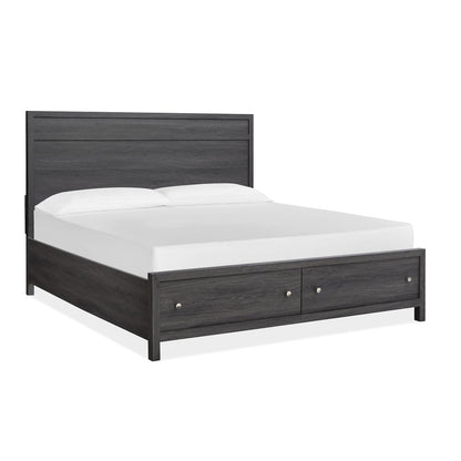 Merrifield Raisin Black Queen Panel Storage Bed