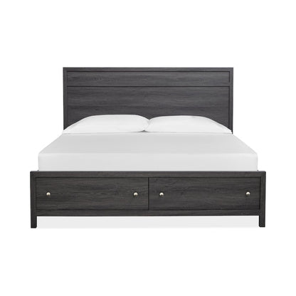 Merrifield Raisin Black Queen Panel Storage Bed