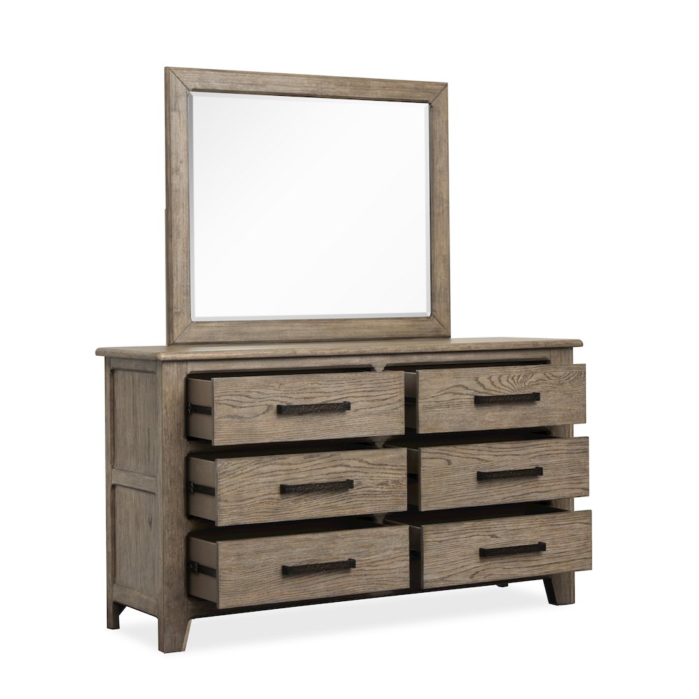 Claremont Smokey Taupe Dresser With Landscape Mirror