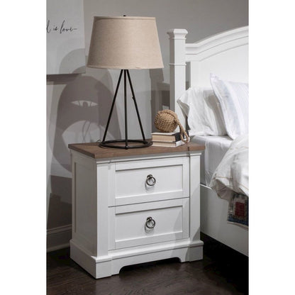 Kingston Whisper White And Cerused Nutmeg Drawer Nightstand