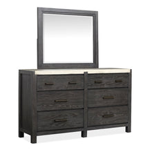 Plum Creek Ravenwood Black Drawer Dresser With Landscape Mirror