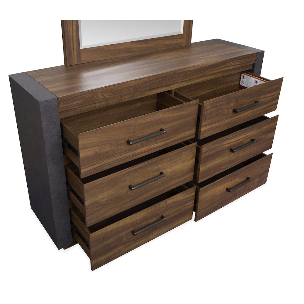 Jensen Tavern Brown Double Drawer Dresser