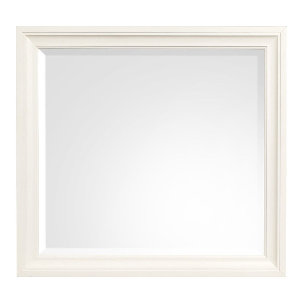 Kingston Whisper White And Cerused Nutmeg Drawer Dresser With Landscape Mirror
