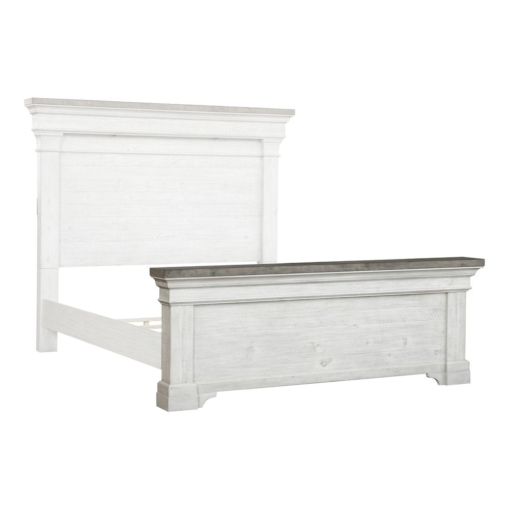 Samuel Lawrence Valley Ridge Distressed White Queen Panel Footboard/Slats
