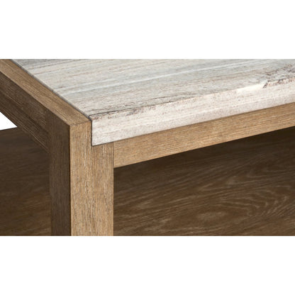 Plum Creek Sierra Brown Rectangular Cocktail Table With Casters