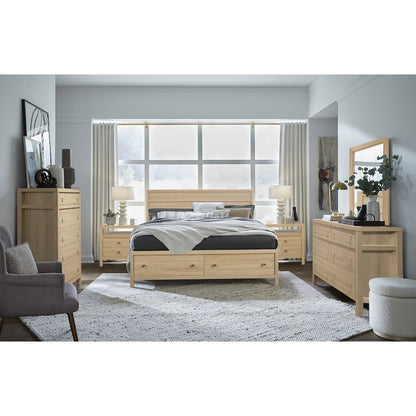Merrifield Sandstone Beige Queen Panel Storage Bed