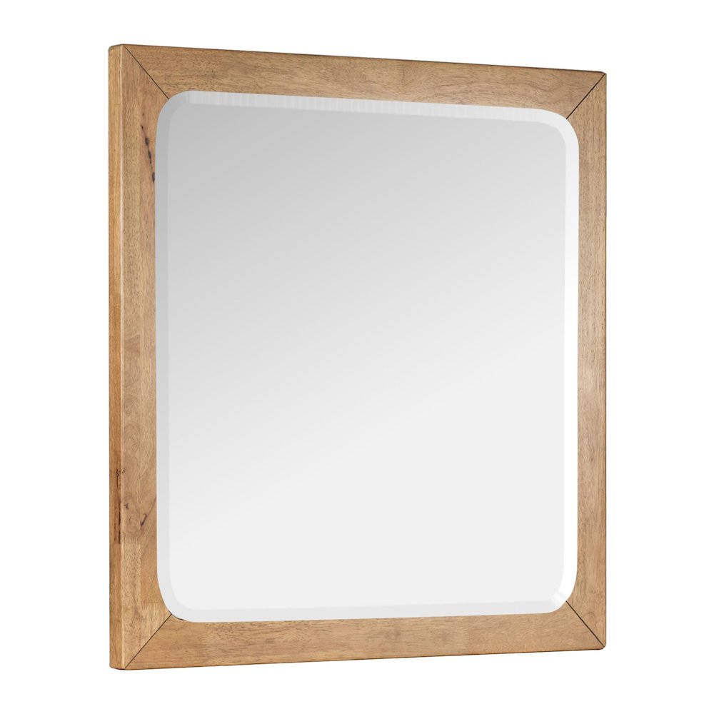 Davenport Rustic Caramel Double Drawer Dresser With Portrait Mirror