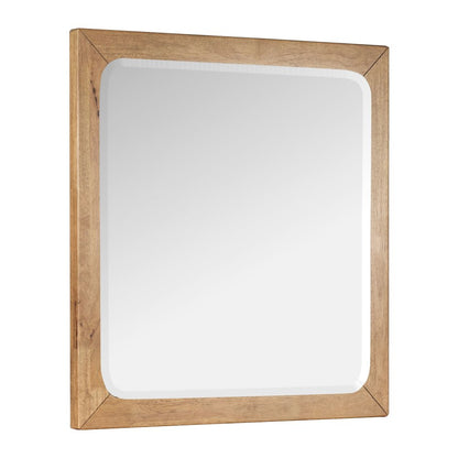 Davenport Rustic Caramel Double Drawer Dresser With Portrait Mirror