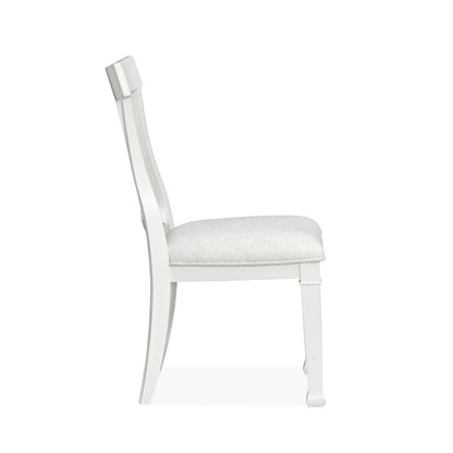 Kingston Whisper White And Cerused Nutmeg Upholstered Side Chair Two Pack