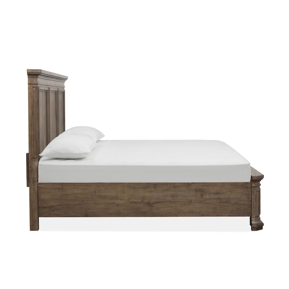 Adler Court Florentine Walnut Queen Panel Storage Bed