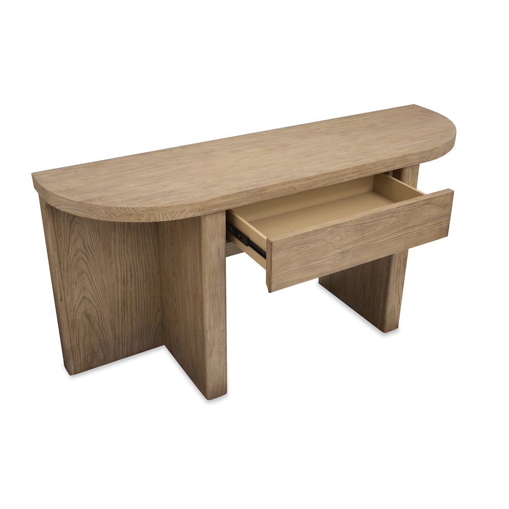 Hayden Golden Oat Demilune Sofa Table