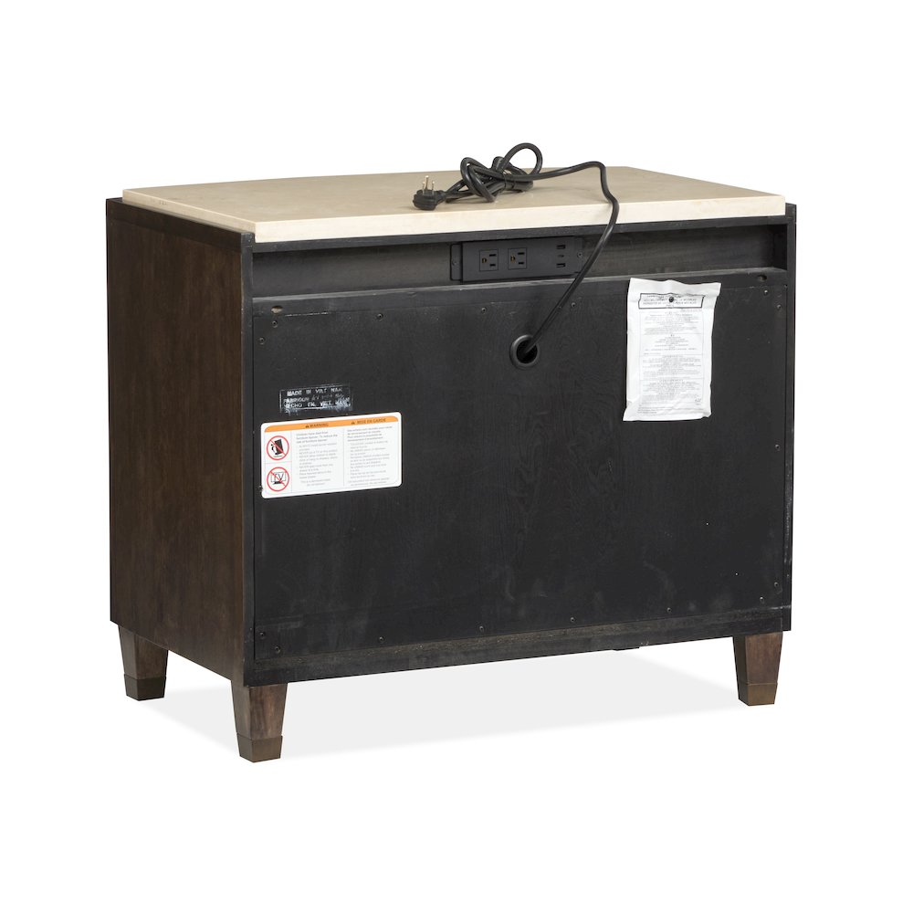 Rowan Espresso Door Nightstand