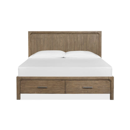 Westbourne Dark Umber Queen Panel Storage Bed
