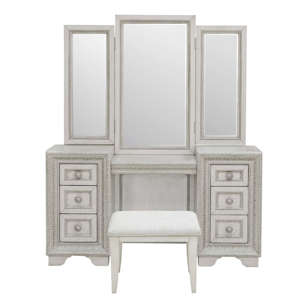 Pulaski Camila Creamy White Vanity Set