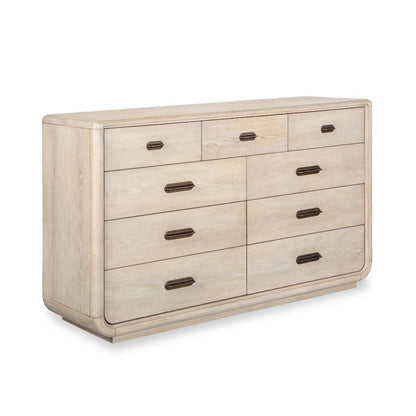 Sunset Cove Sanibel Brown Drawer Dresser With Landscape Mirror