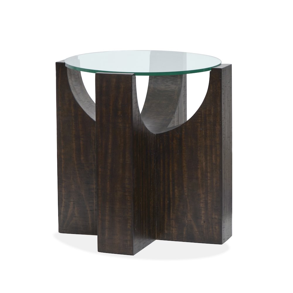 Beckham Rustic Tavern Round End Table