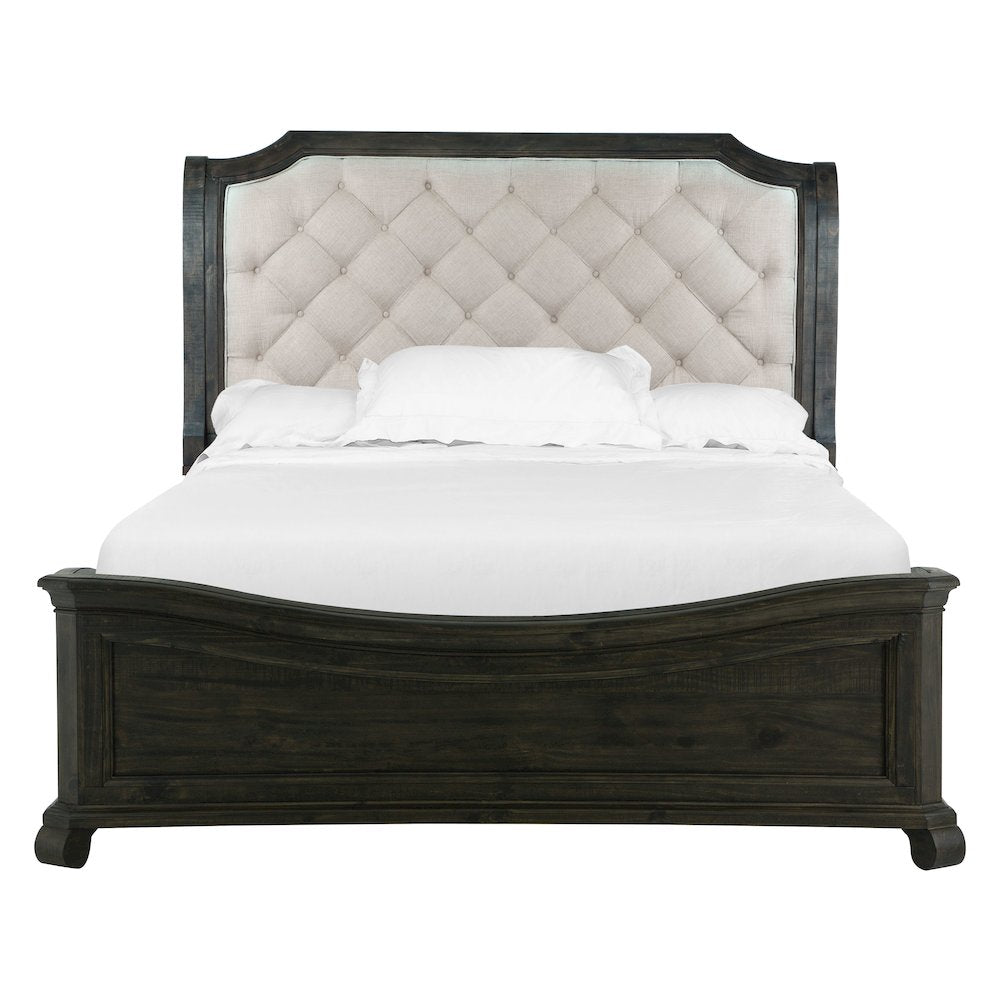 Bellamy Peppercorn Queen Sleigh Bed