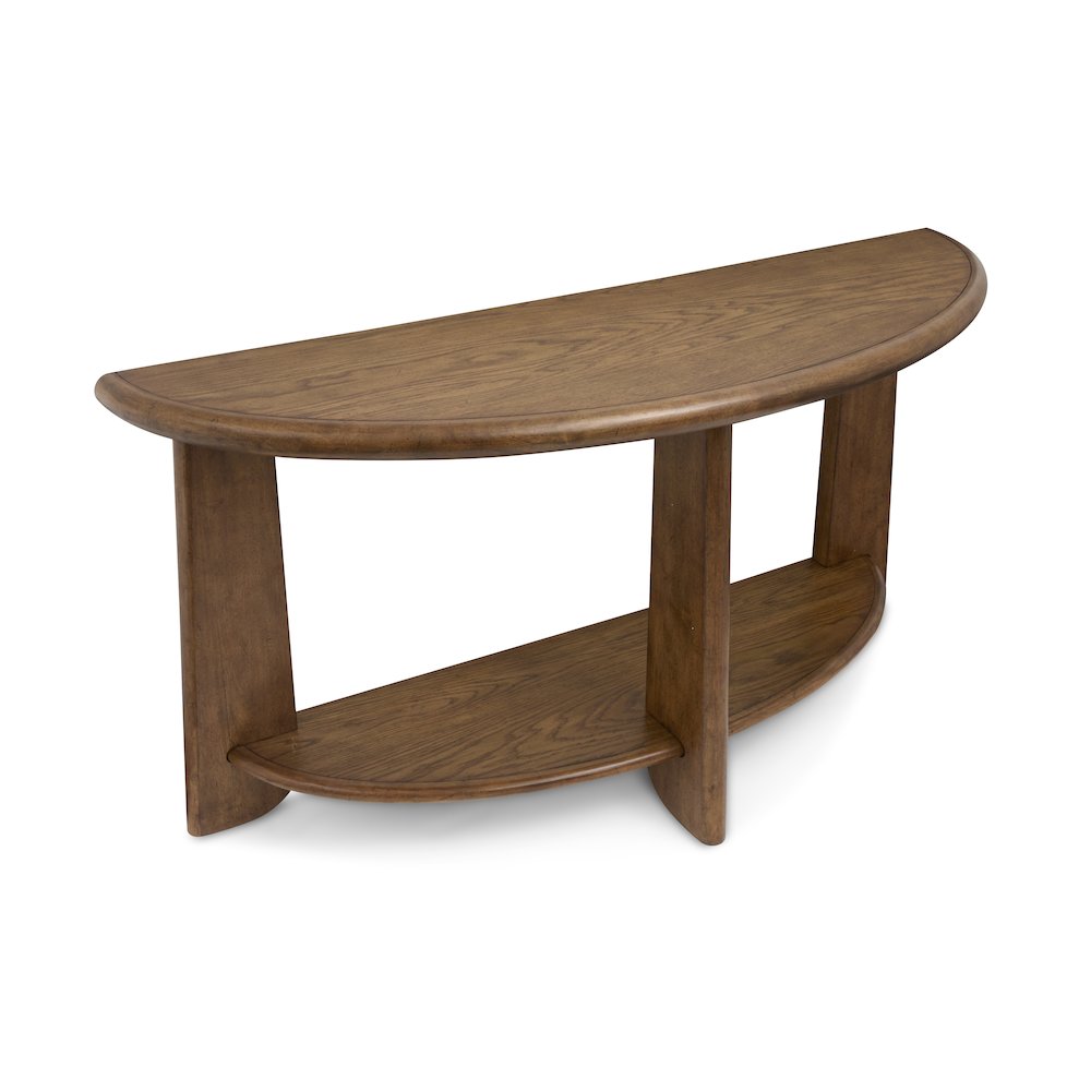 Tanner Tawny Brown Demilune Sofa Table