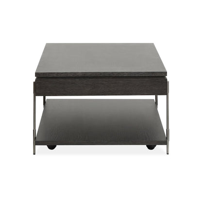 Spencer Dark Briarsmoke Lift Top Storage Cocktail Table With Casters