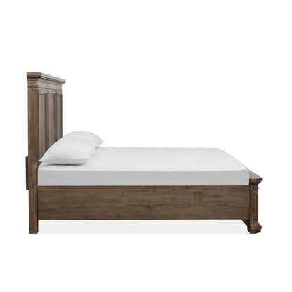Adler Court Florentine Walnut Queen Panel Bed
