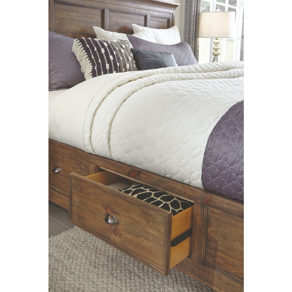 Bay Creek Toasted Nutmeg Queen Panel Storage Bed