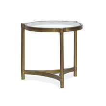 Cassidy Aged Brass And Volakas Classic Round End Table