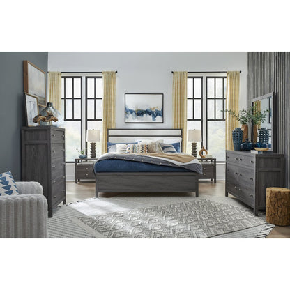 Merrifield Raisin Black Drawer Nightstand