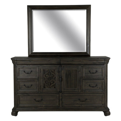 Bellamy Peppercorn Drawer Dresser With Landscape Mirror