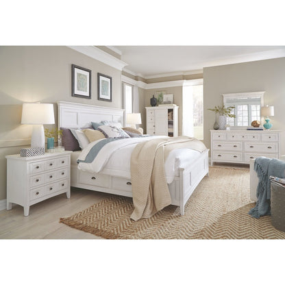 Heron Cove Chalk White And Dovetail Grey Drawer Nightstand