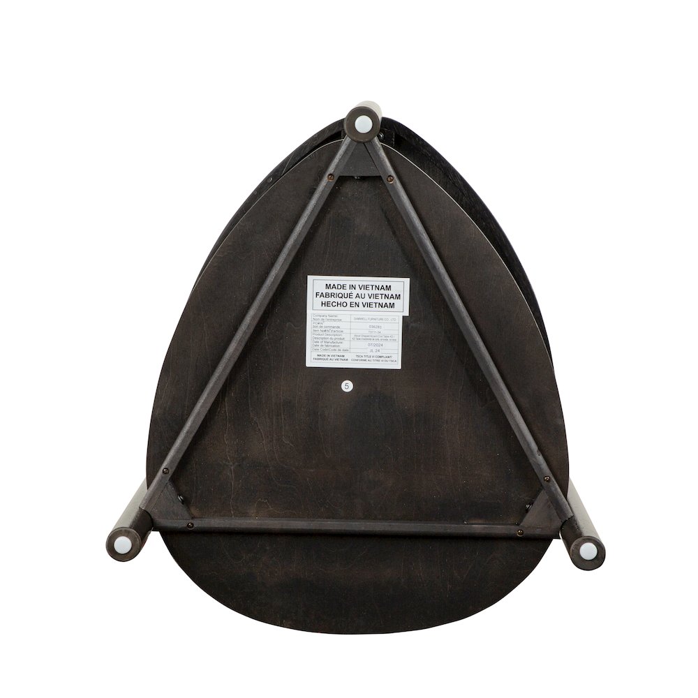 Hadleigh Black Coffee Bean Shaped Accent End Table