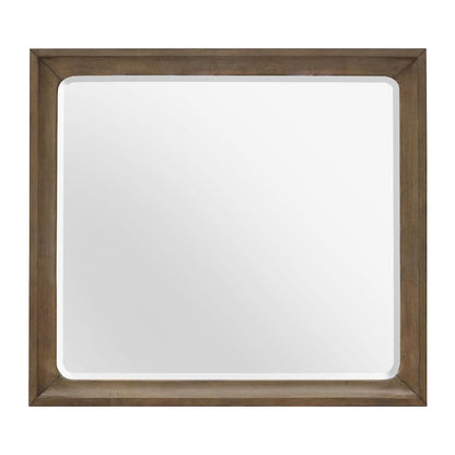 Lindon Belgian Wheat And Coffee Bean Double Drawer Dresser With Landscape Mirror