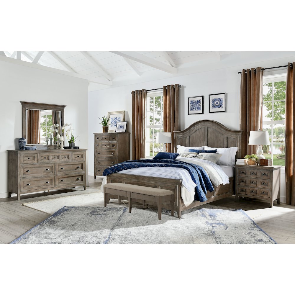 Paxton Place Dovetail Grey Drawer Nightstand