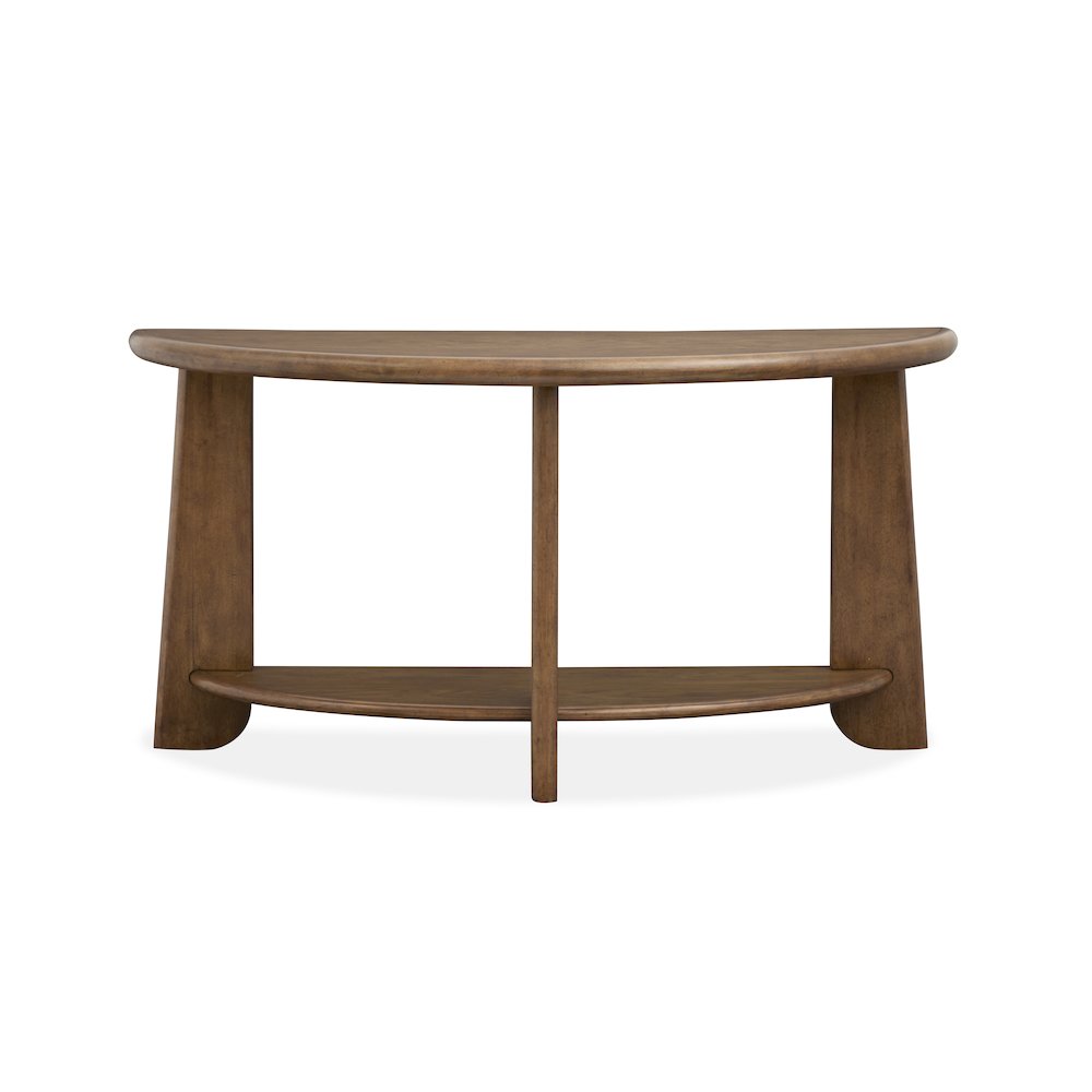 Tanner Tawny Brown Demilune Sofa Table